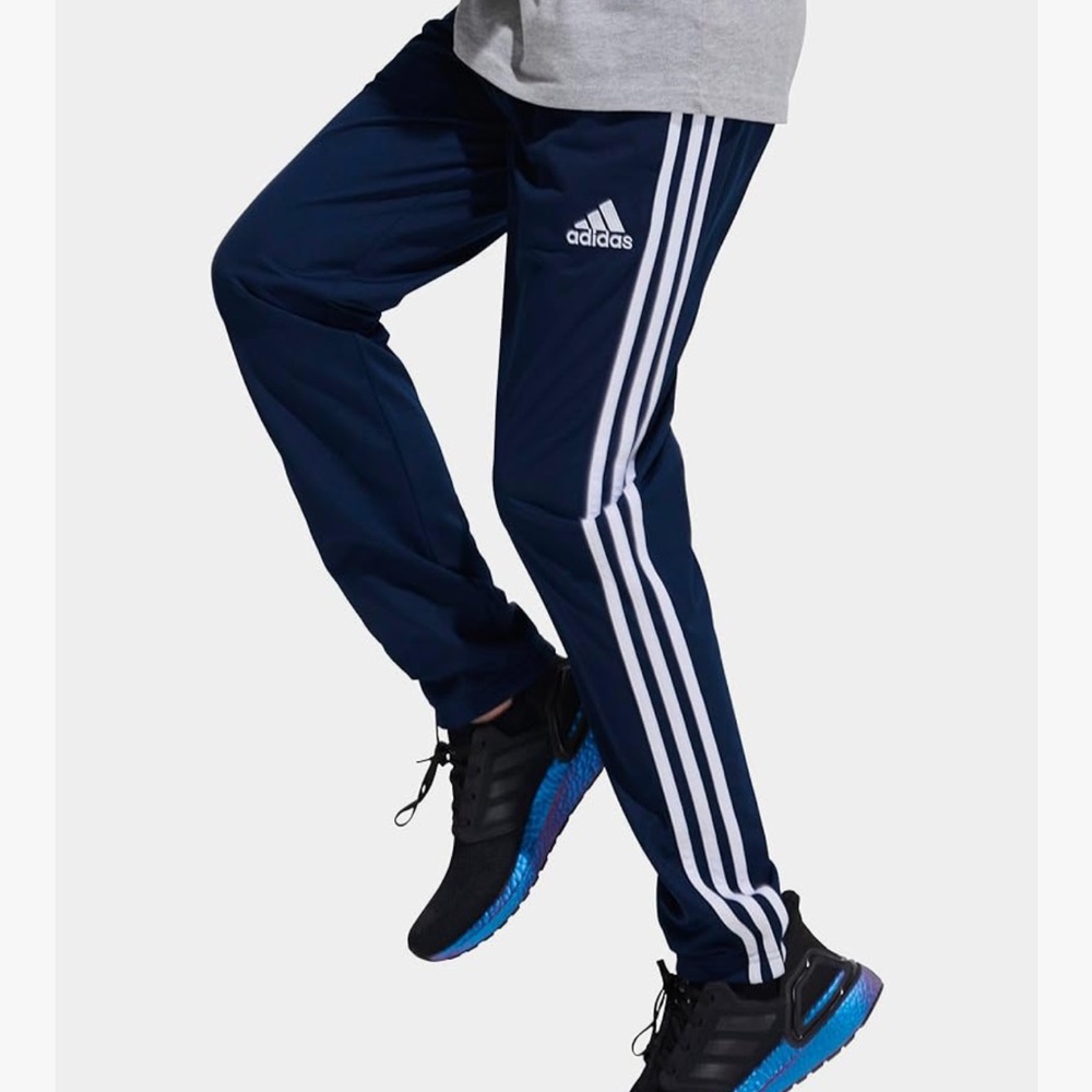 Adidas kids Dark Blue Joggers with White Stripes/ Color Dark Blue/ Size 14-16
